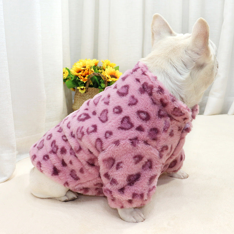 Thick Warm Leopard Coat for Pets
